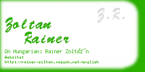 zoltan rainer business card